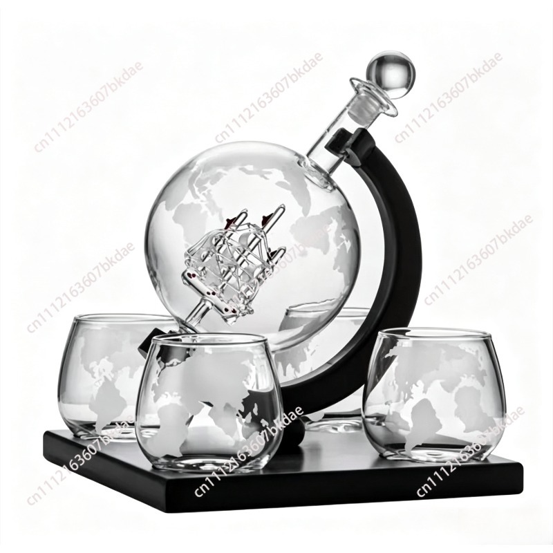 Decanter Globe Set - Dekoratif Küre Şarap Sürahisi Seti, Ev